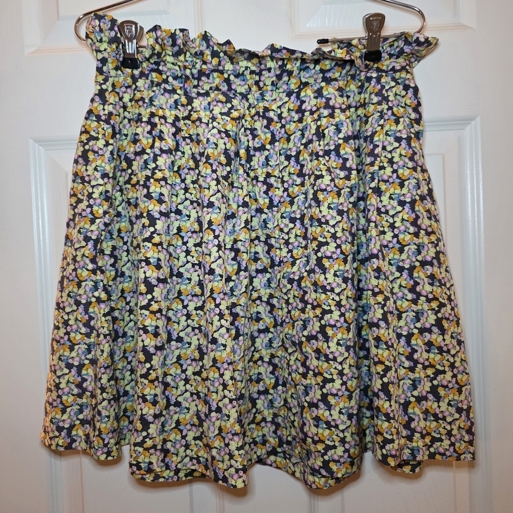 Elizabeth and James Silk Mini Skirt Sz L